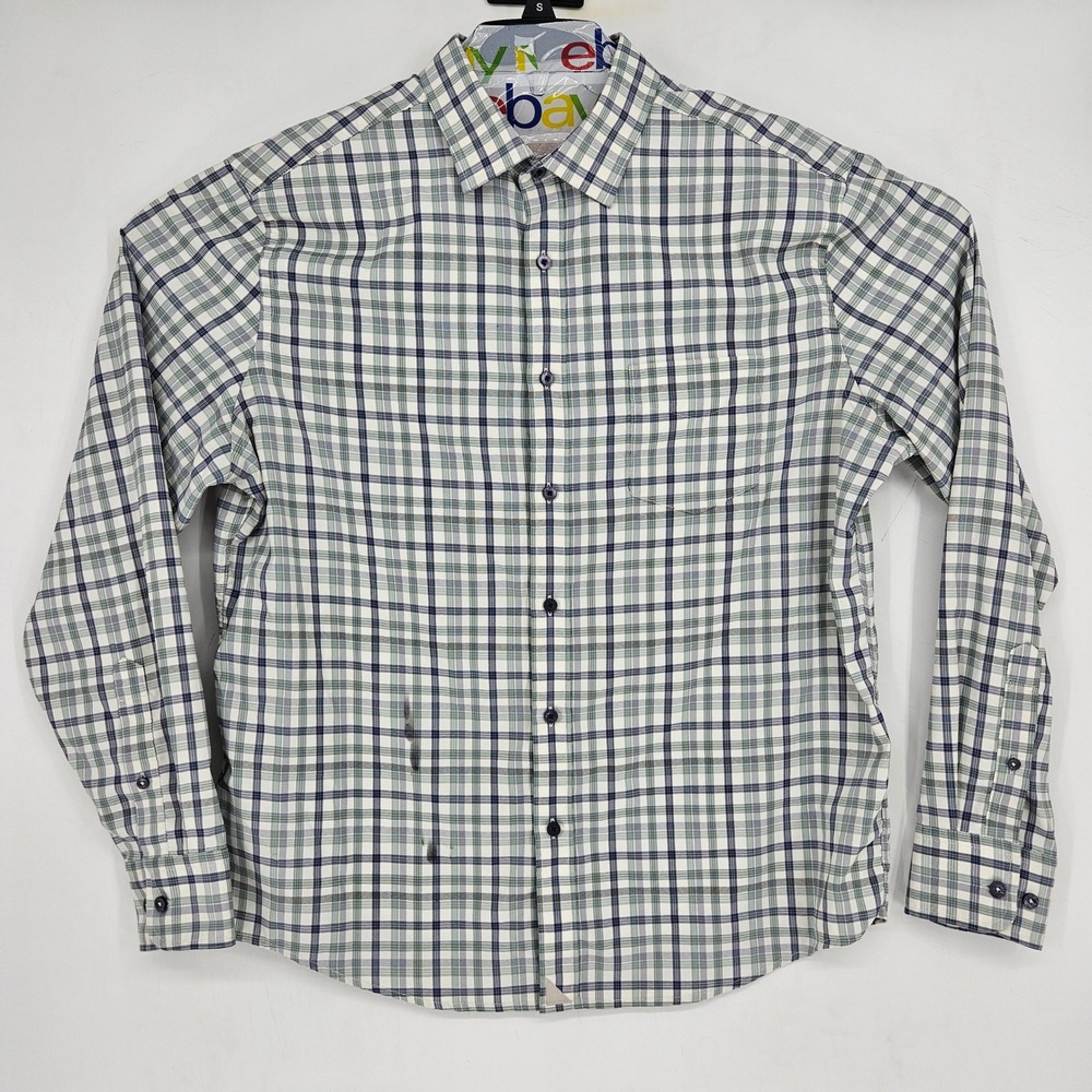 Untuckit Shirt Mens Extra Large Button Up Casual Plaid Long Sleeve Preppy FLAWS